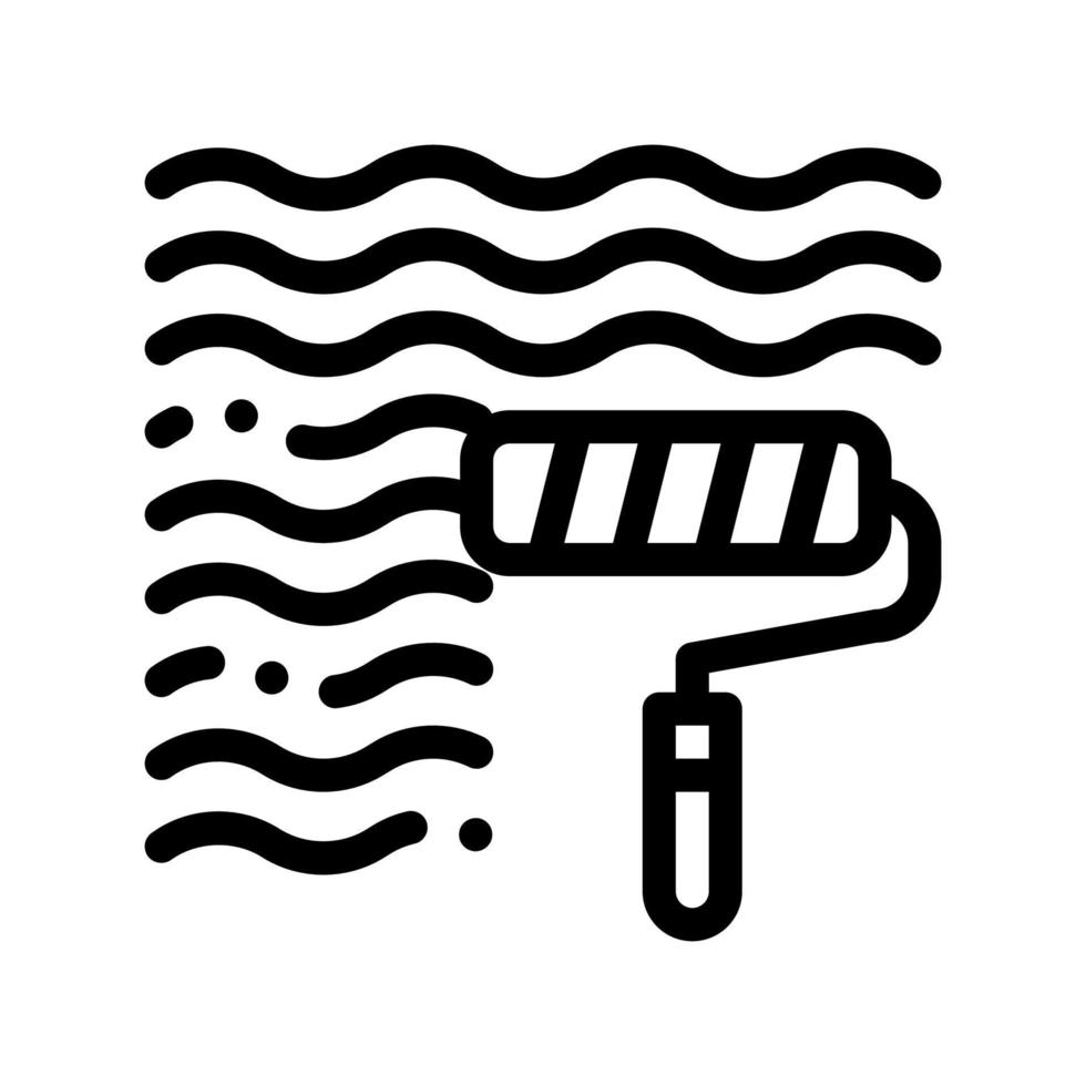 Waterproof Material Wall Paint Vector Line Icon