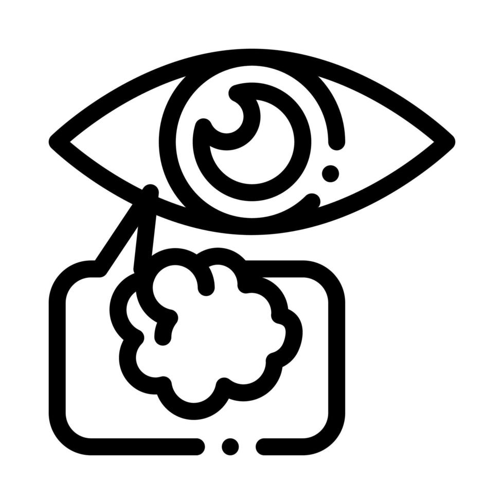 Poor Eyesight Icon Vector Outline Illustration