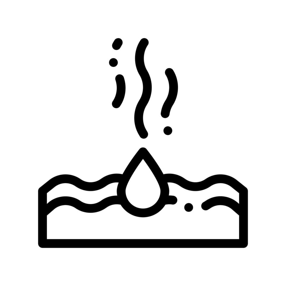 Drop Water Dripping In Sea Vector Thin Line Icon