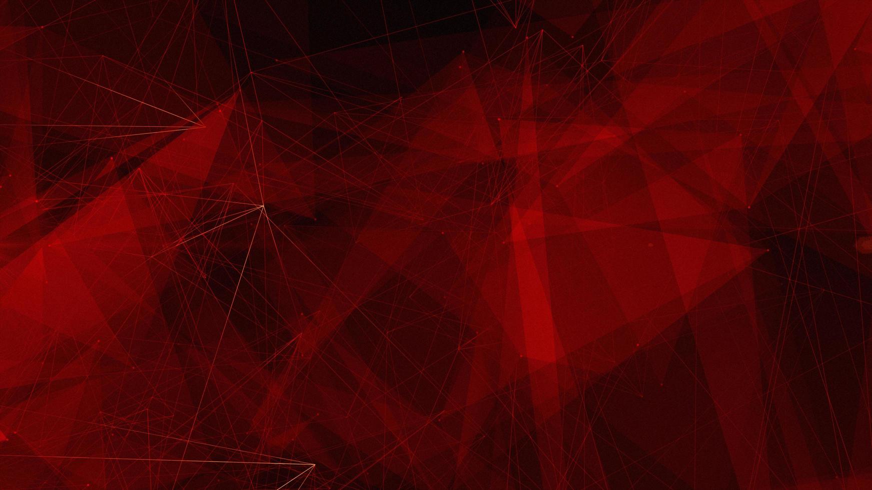 Red beautiful futuristic abstract molecular dot geometric structure space background animation, modern triangle shaped technology particle analysis themed illustration photo