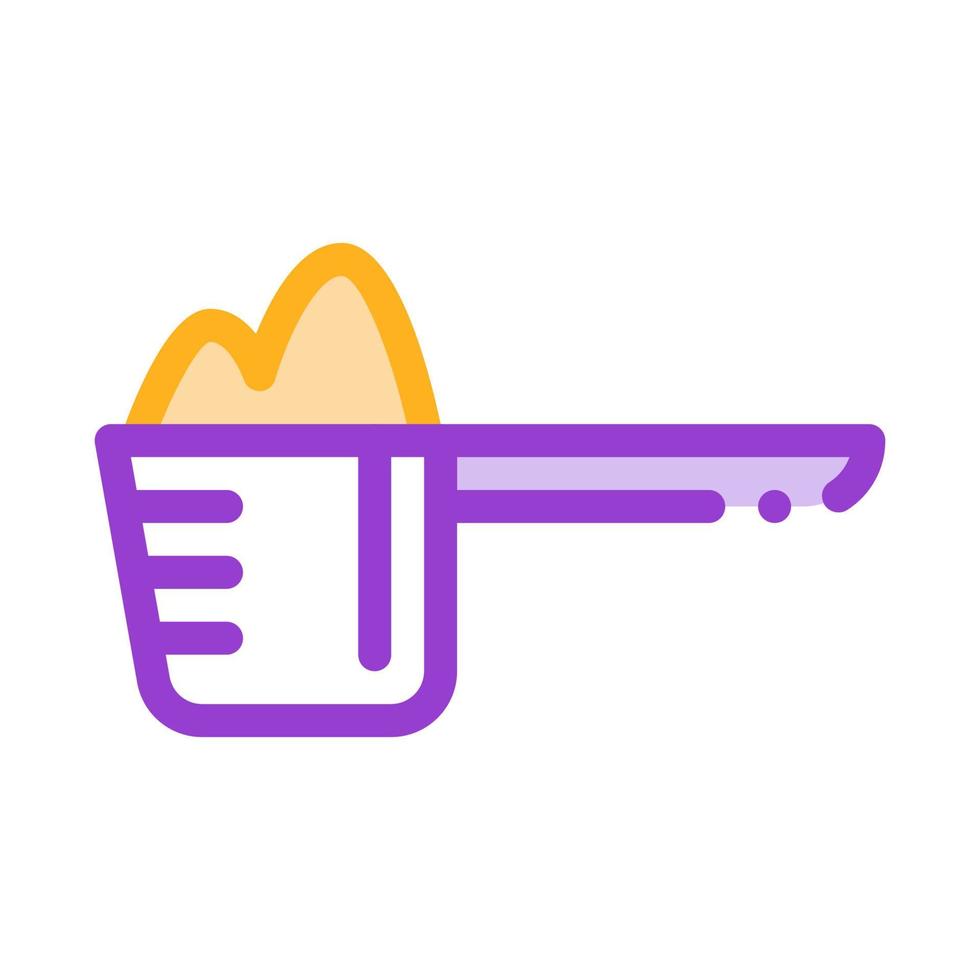 Scoop Of Whey Protein Sport Vector Thin Line Icon