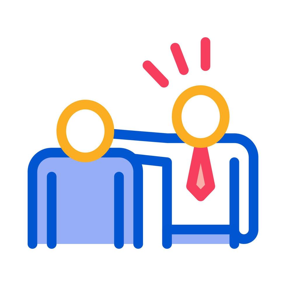 Man Pat Shoulder Icon Vector Outline Illustration