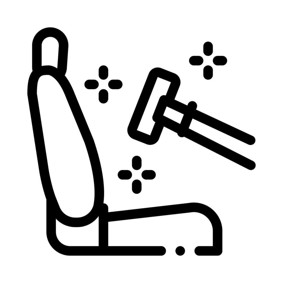 cleaning of seats in car icon vector outline illustration