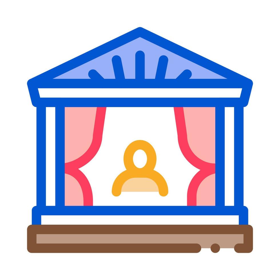 greek ancient theater icon vector outline illustration