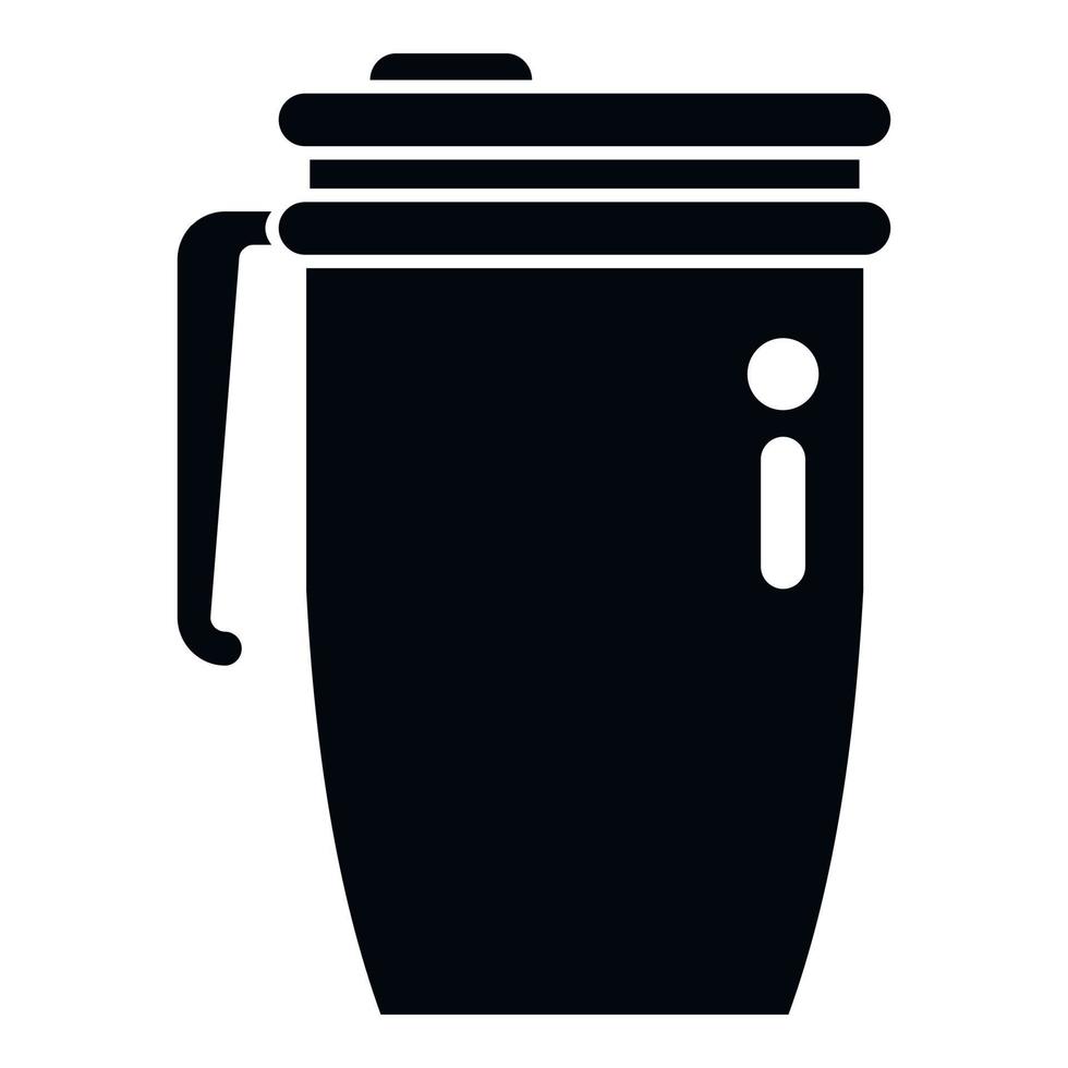vector simple de icono de taza termo. taza de café