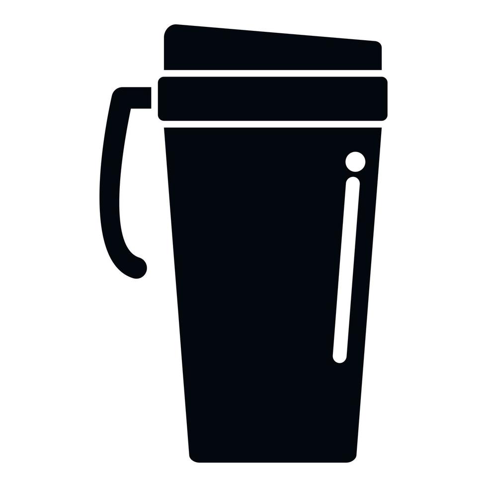 Plastic thermo cup icon simple vector. Coffee mug vector