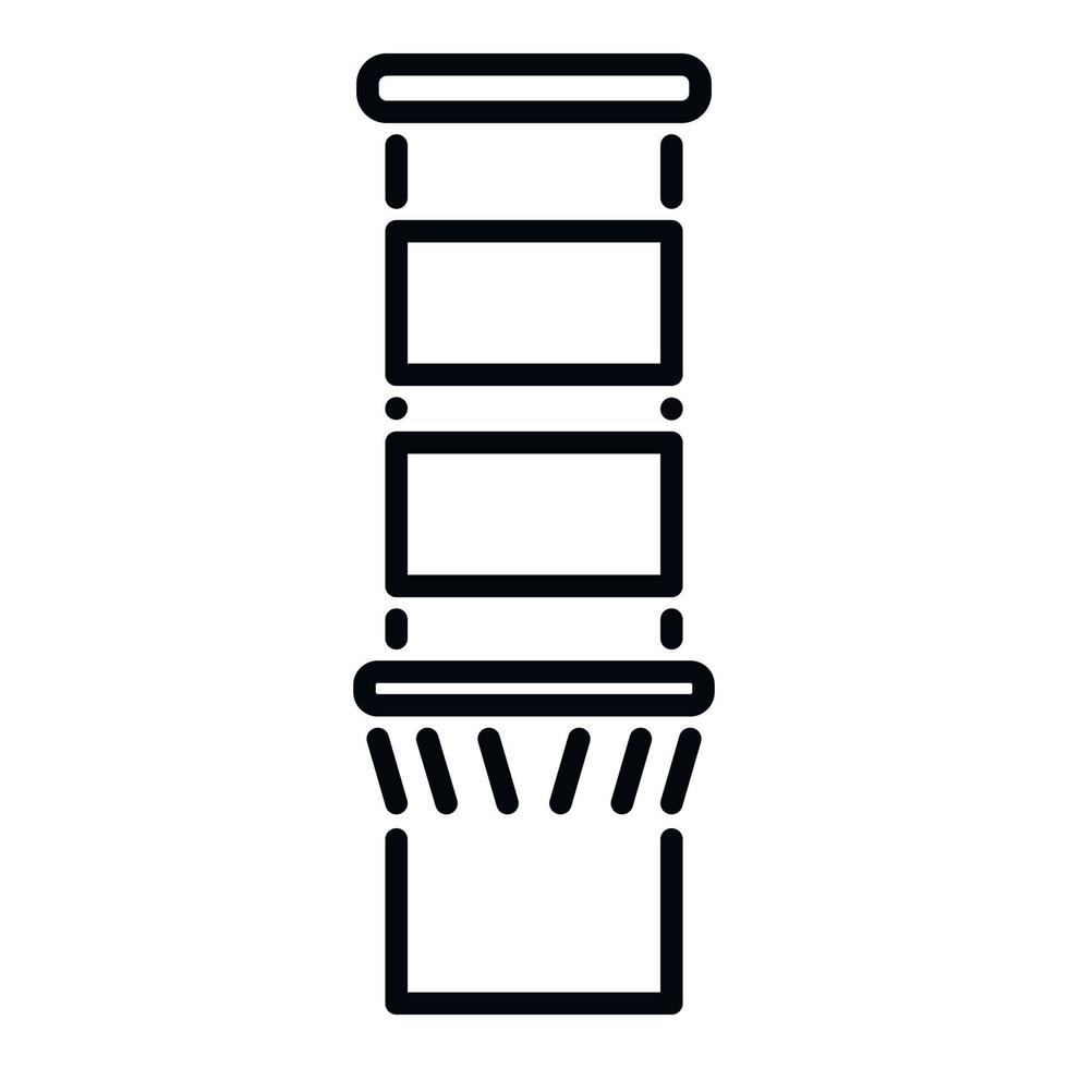 Building chimney icon outline vector. Factory house vector