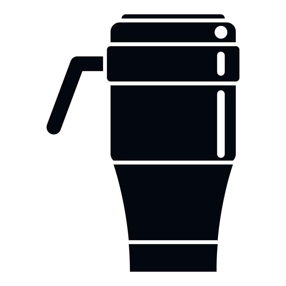 vector simple de icono de botella termo. taza