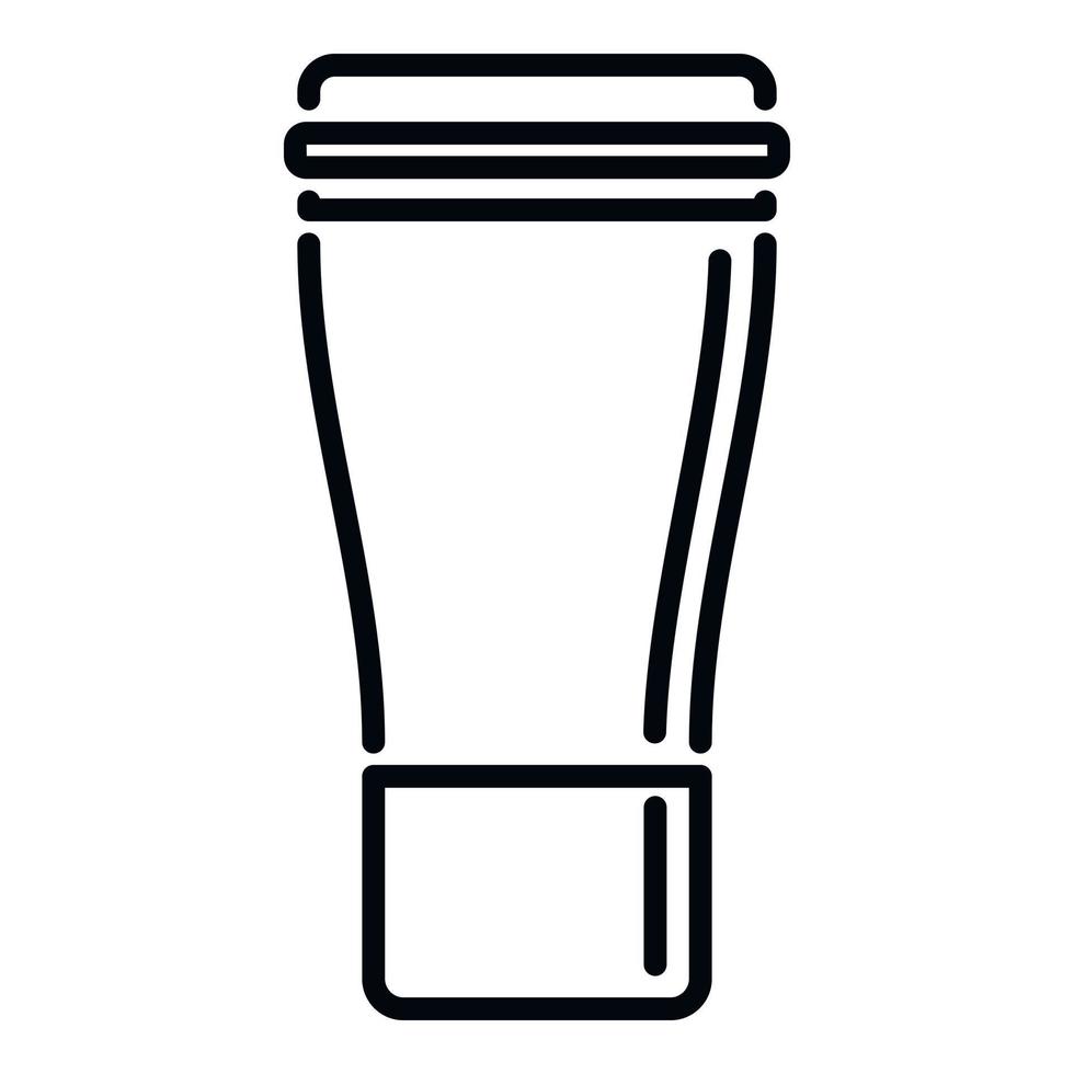 Travel thermo cup icon outline vector. Coffee mug vector