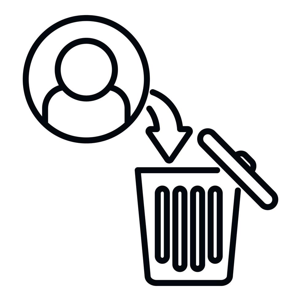 Recycle bin icon outline vector. Delete service vector