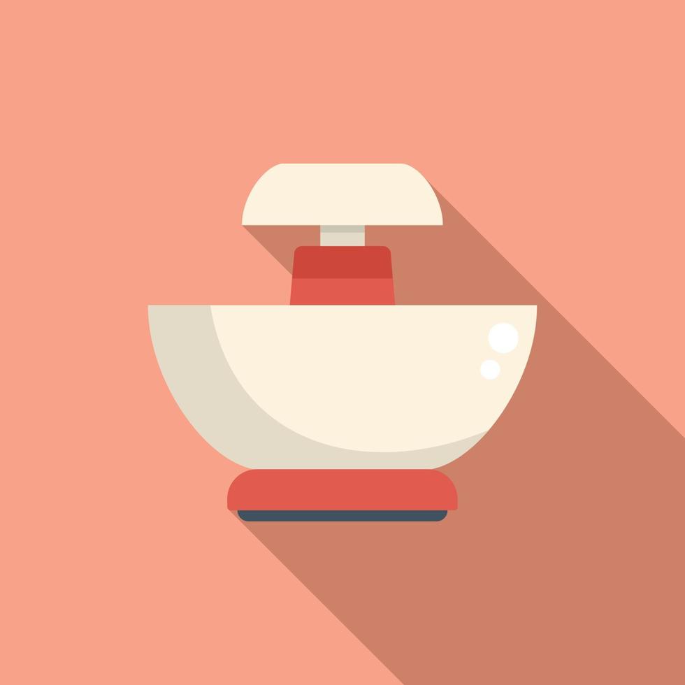 Food bowl icon flat vector. Pop corn machine vector