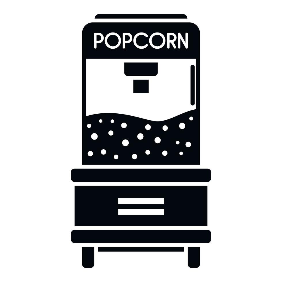 Popcorn machine icon simple vector. Corn food vector