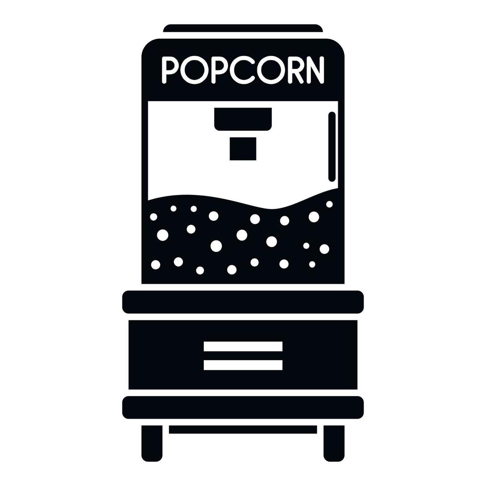 vector simple del icono de la máquina de palomitas de maíz. comida de maiz