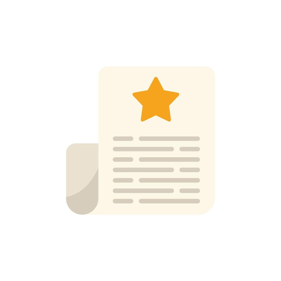 Rate paper icon flat vector. Customer review vector