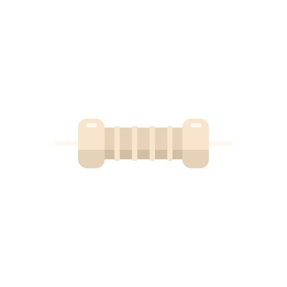 Circuit resistor icon flat vector. Chip capacitor vector