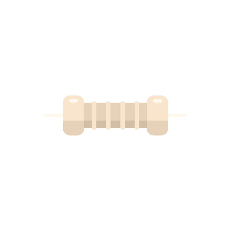 Circuit resistor icon flat vector. Chip capacitor vector