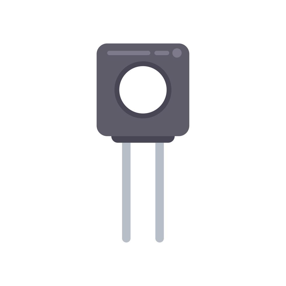 Technology resistor icon flat vector. Electric circuit vector
