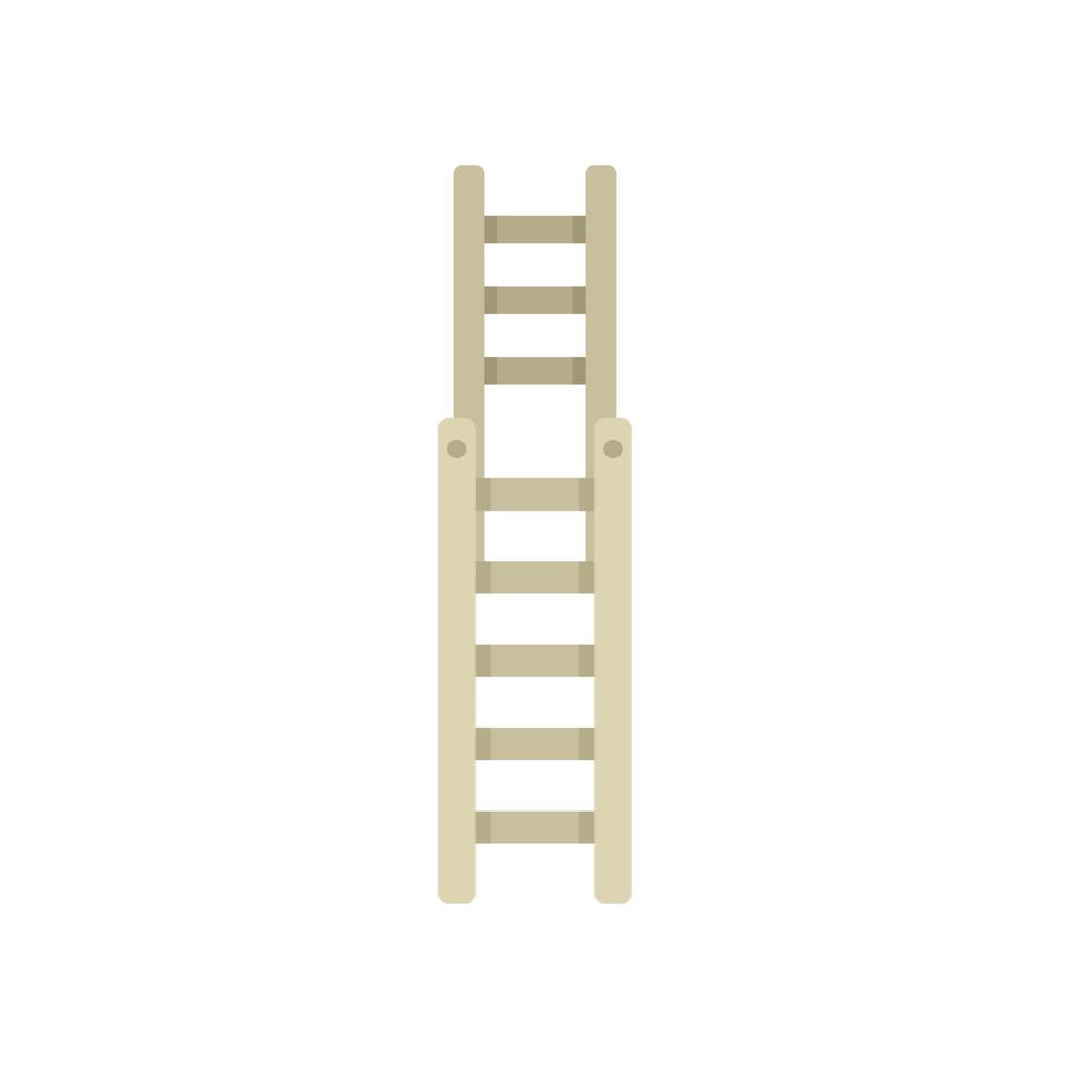 Stepladder icon flat vector. Construction stand vector