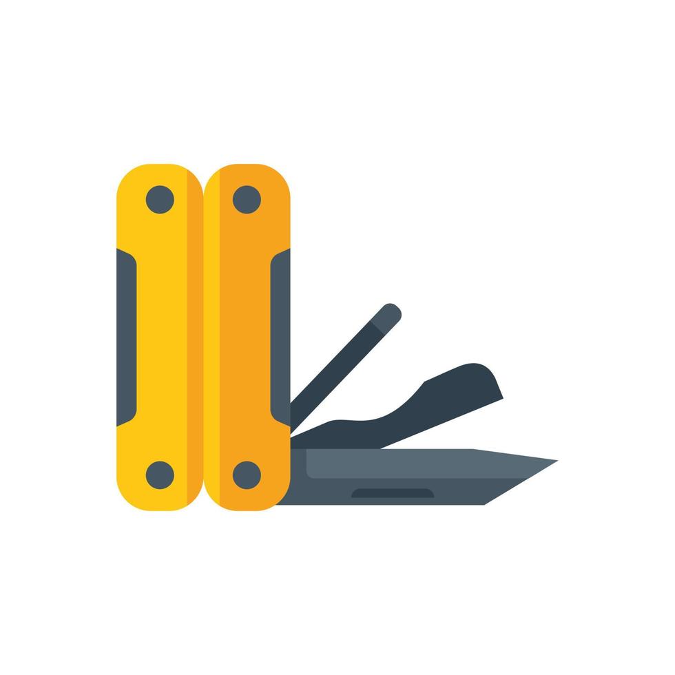 Army knife icon flat vector. Pocket multitool vector
