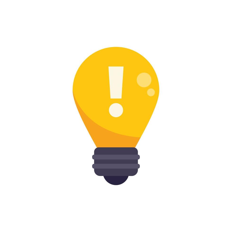 Idea bulb icon flat vector. Lab research vector