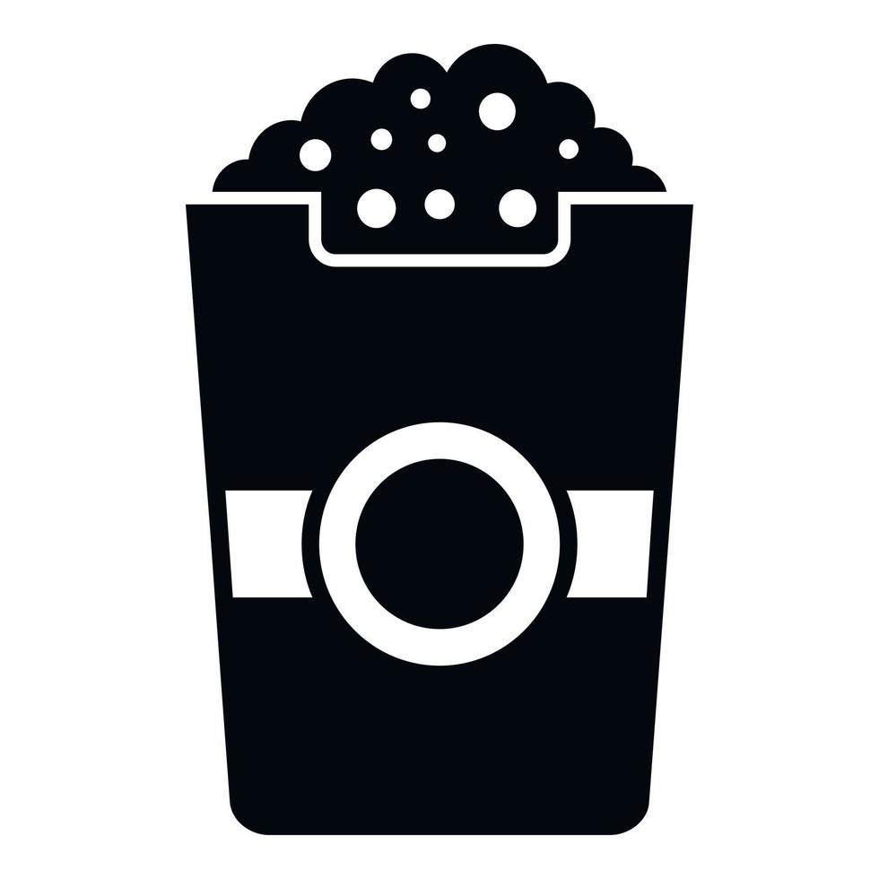 Popcorn bag icon simple vector. Corn seller vector