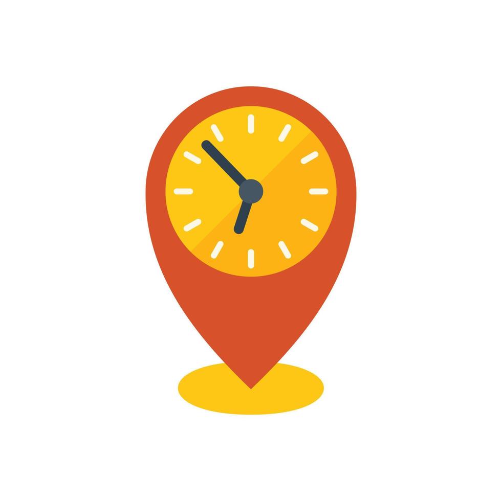 Work hour location icon flat vector. Flexible people vector