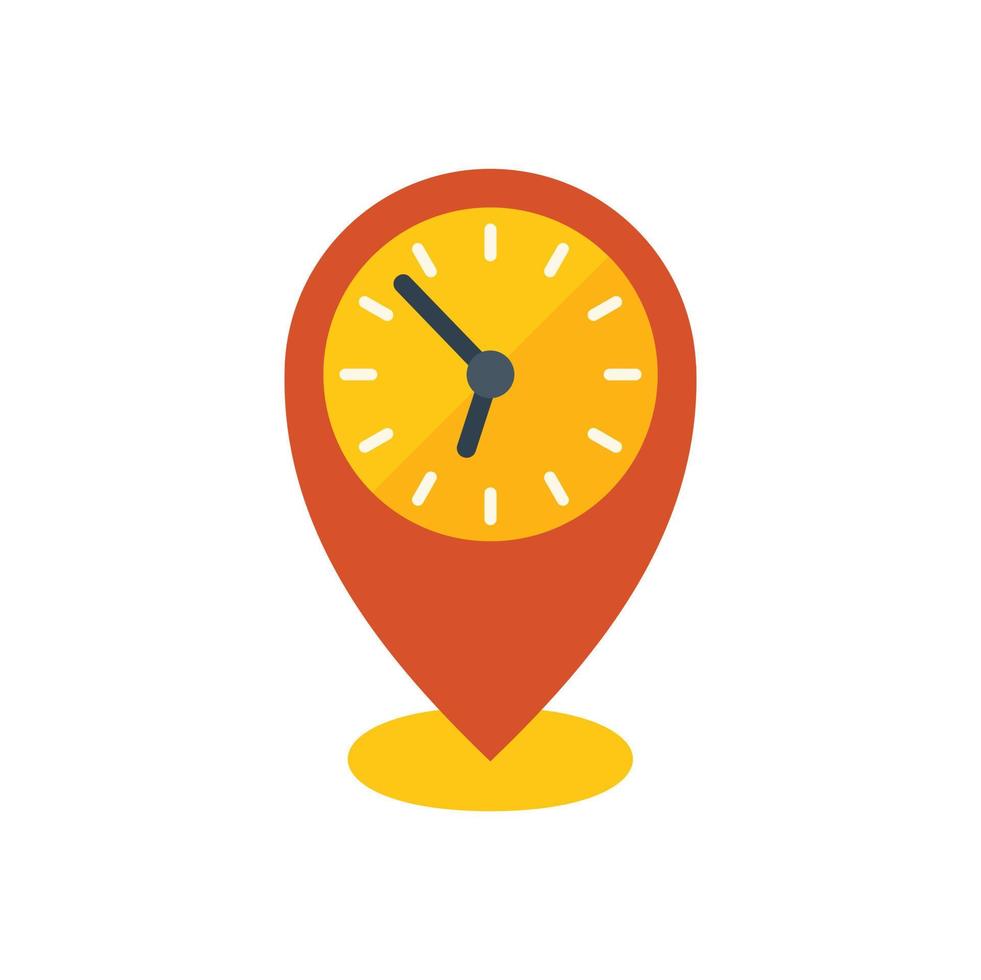 vector plano de icono de ubicación de hora de trabajo. gente flexible