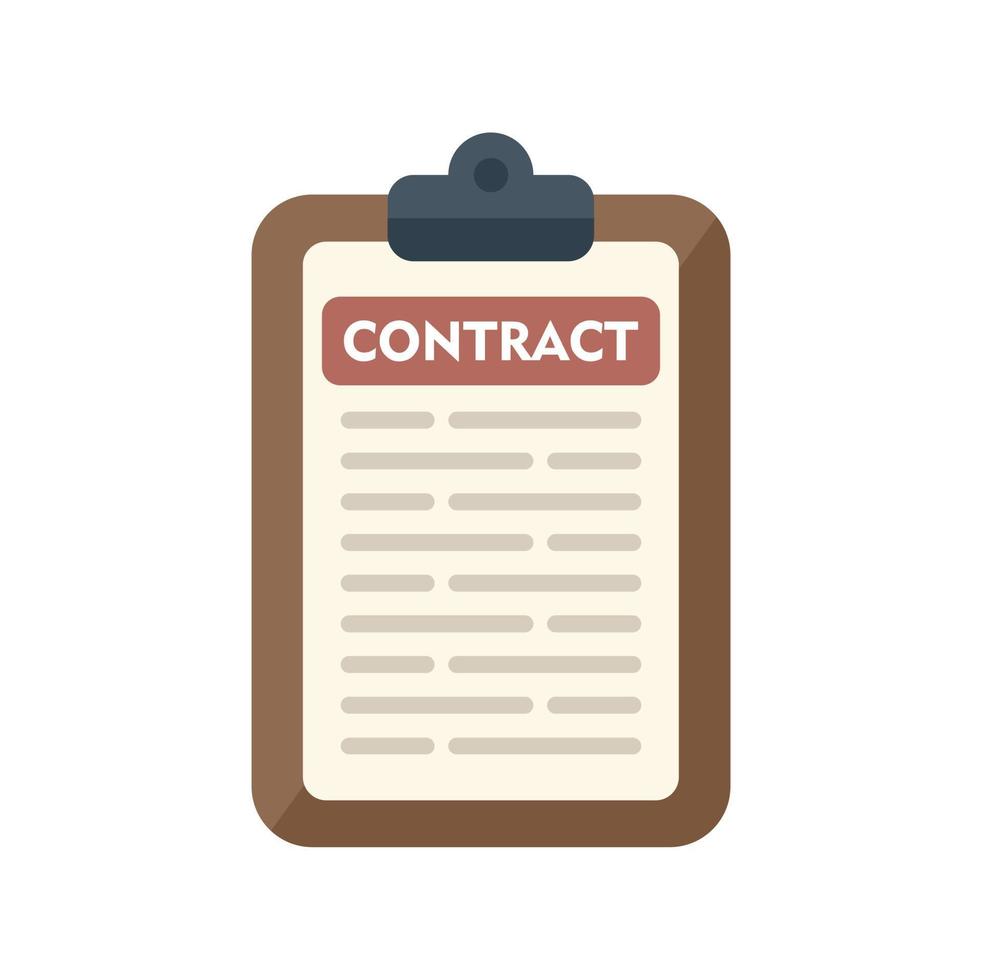 Contract help icon flat vector. Office service vector