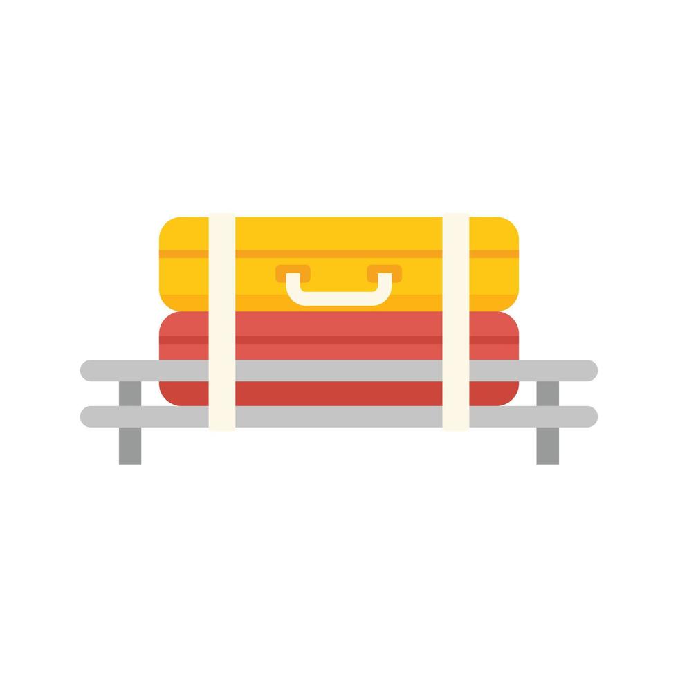 Luggage rack icon flat vector. Roof box vector