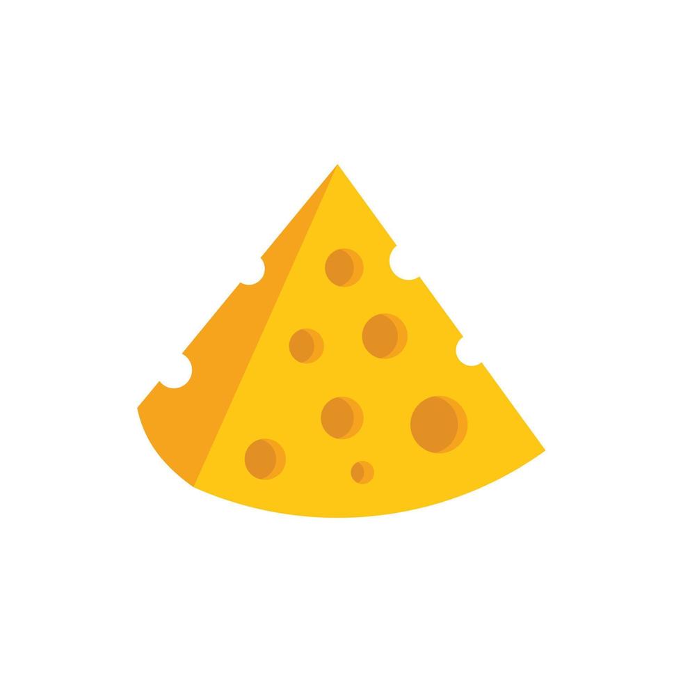 Good cheese icon flat vector. Milk factory vector