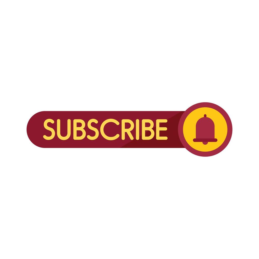 Subscribe icon flat vector. Sound interface vector