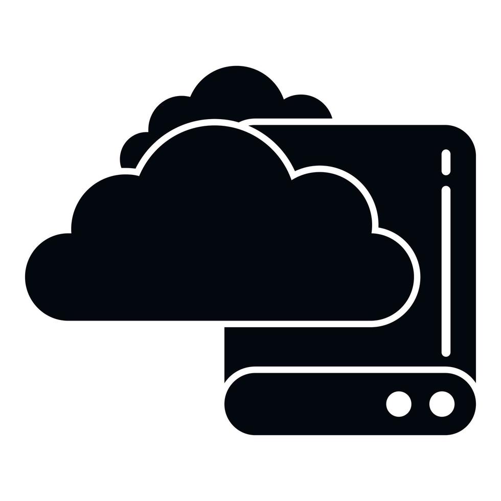 Storage cloud icon simple vector. Backup data vector