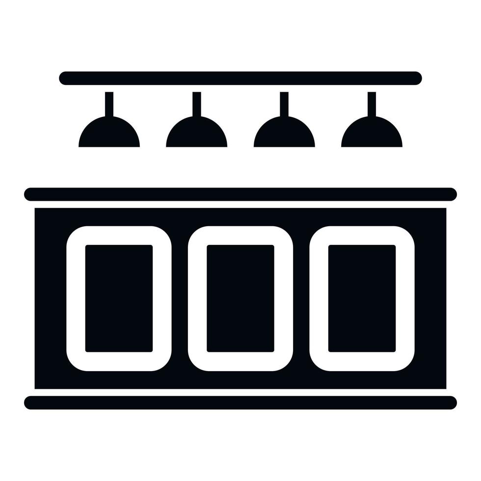 Bar counter interior icon simple vector. Cafe table vector