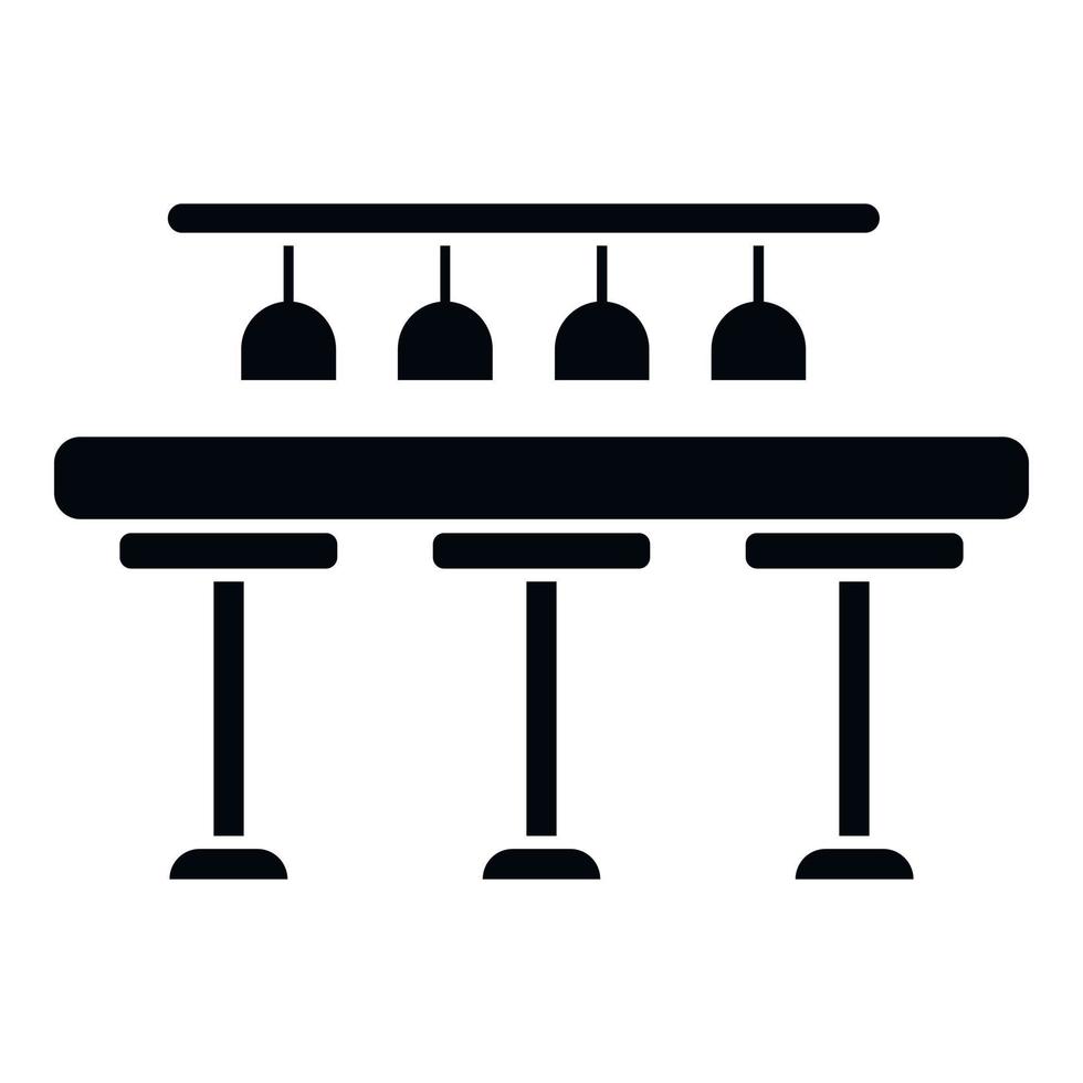 Bar desk icon simple vector. Cafe pub vector