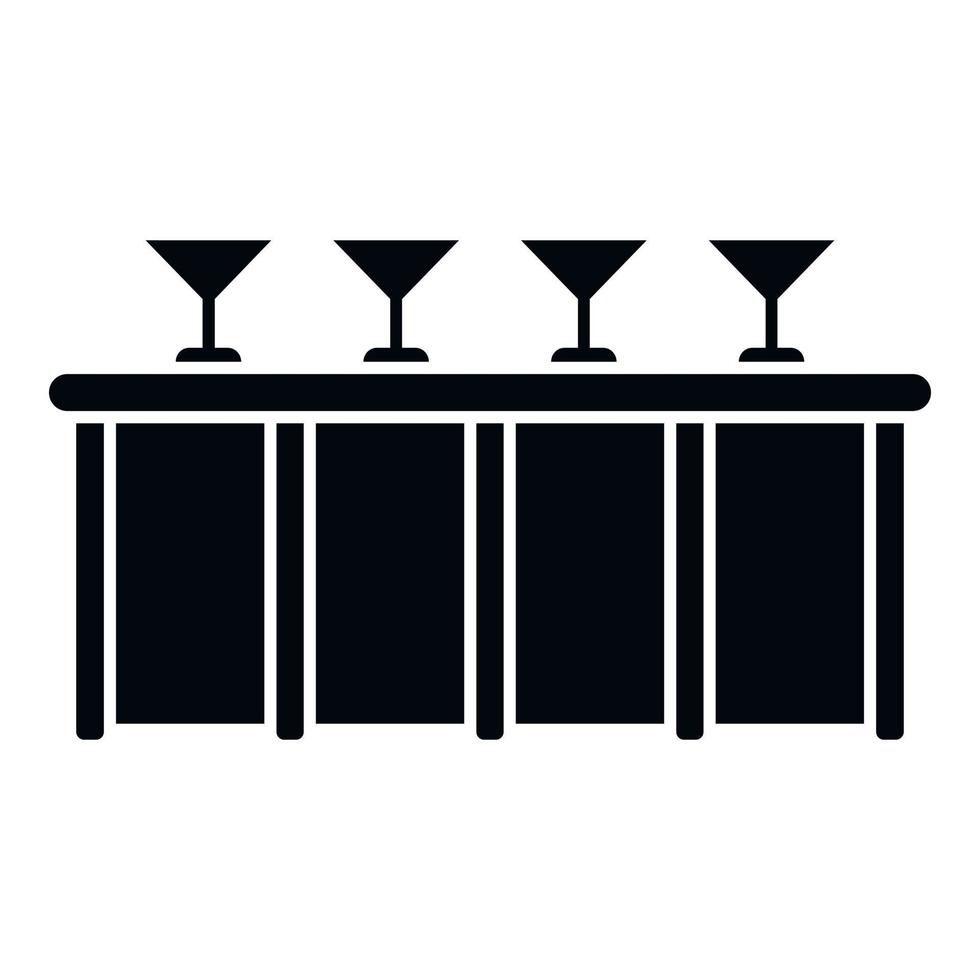 Breakfast bar counter icon simple vector. Cafe table vector