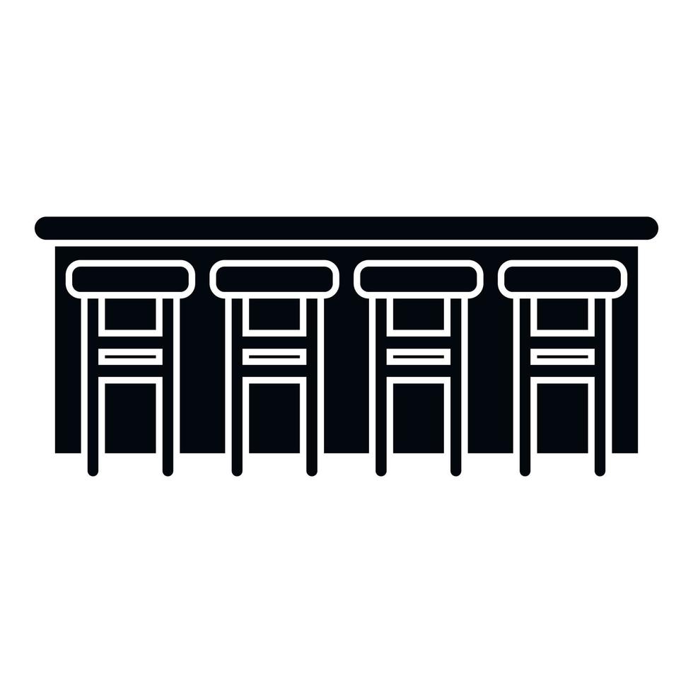 Food bar counter icon simple vector. Cafe table vector