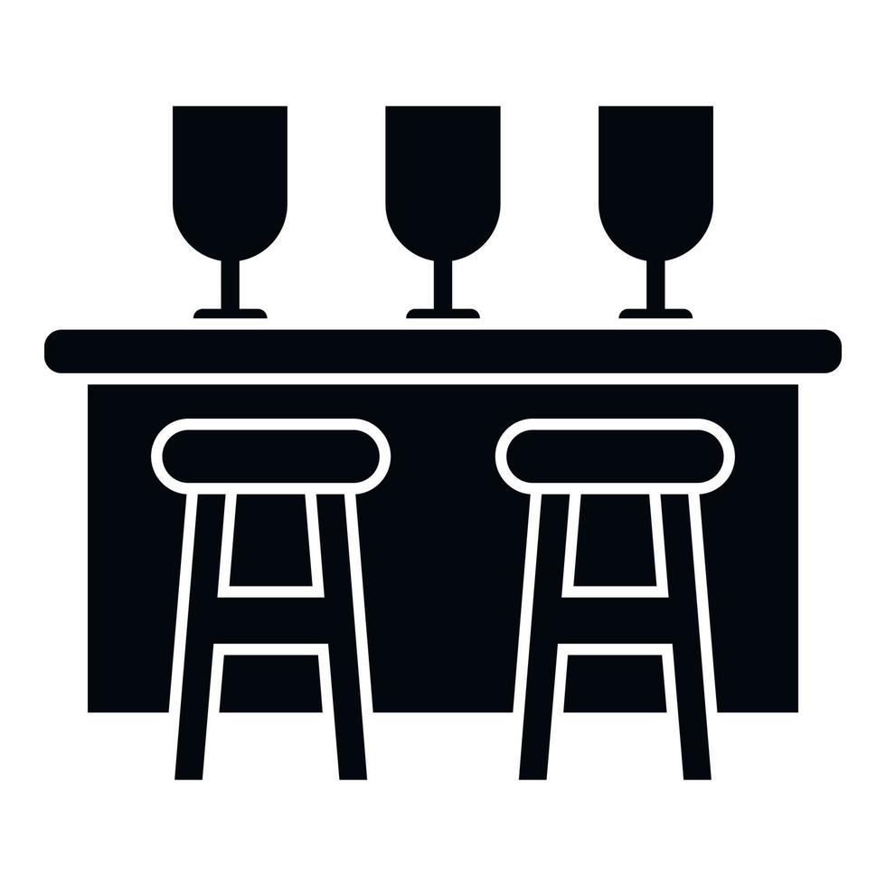 Furniture bar counter icon simple vector. Cafe table vector