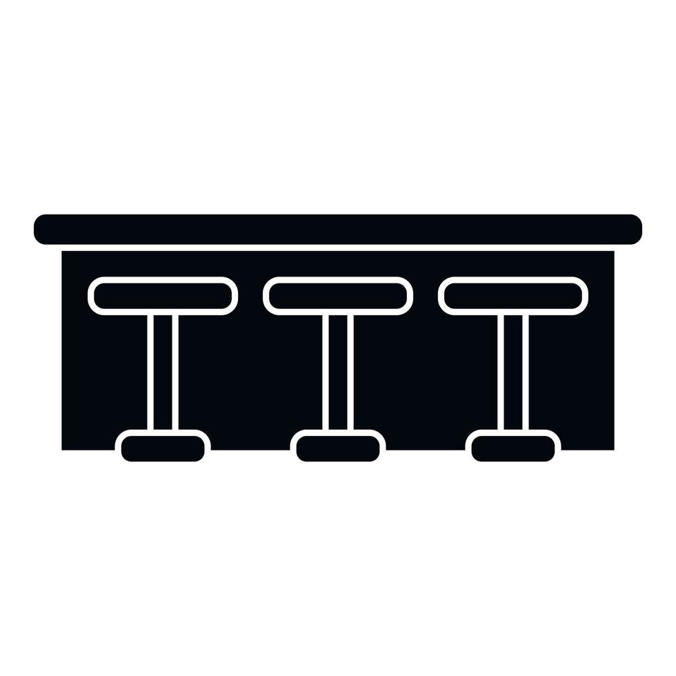 Bar counter icon simple vector. Cafe table vector