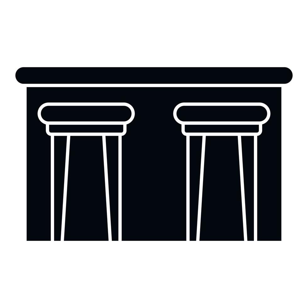 Bar counter drink icon simple vector. Table pub vector
