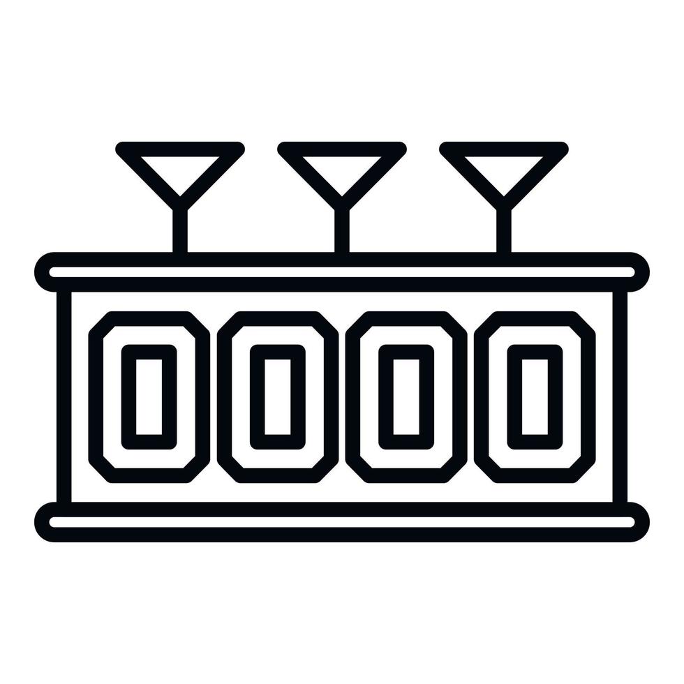 Bar counter table icon outline vector. Cafe pub vector