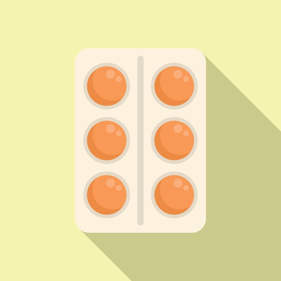 Cough drops blister icon flat vector. Sore remedy vector