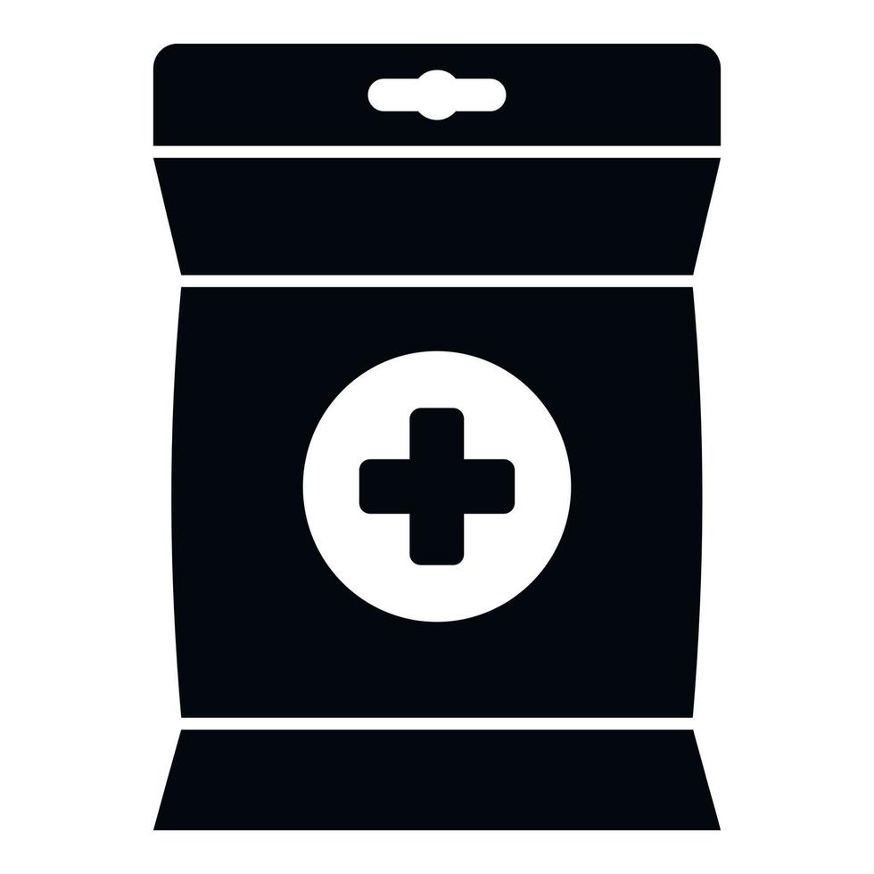 Medical package drops icon simple vector. Flu sore vector