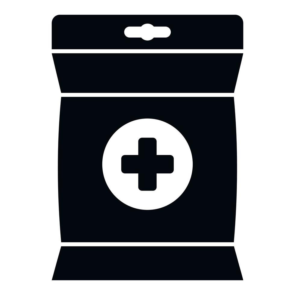 Medical package drops icon simple vector. Flu sore vector