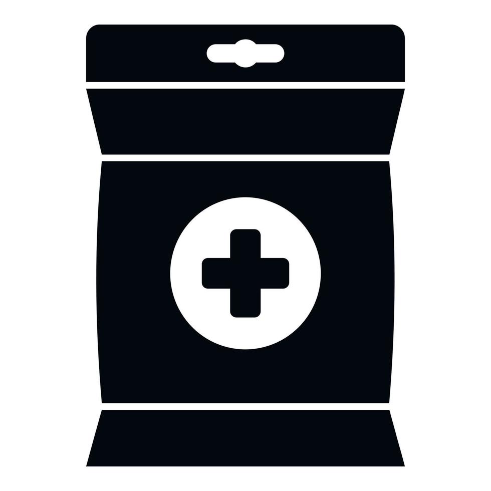 paquete médico gotas icono simple vector. dolor de gripe vector