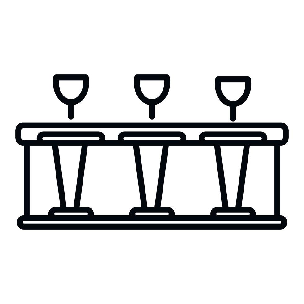 Bar counter drink icon outline vector. Table pub vector