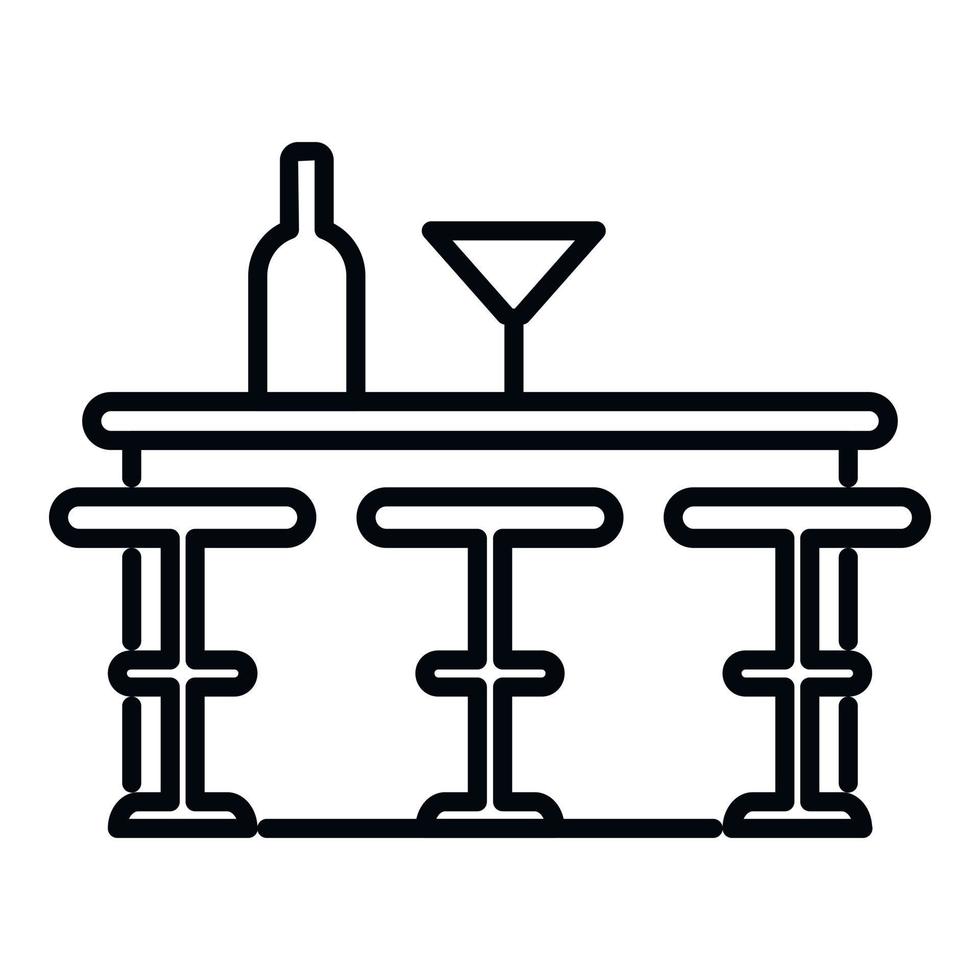 Furniture wood icon outline vector. Bar counter vector