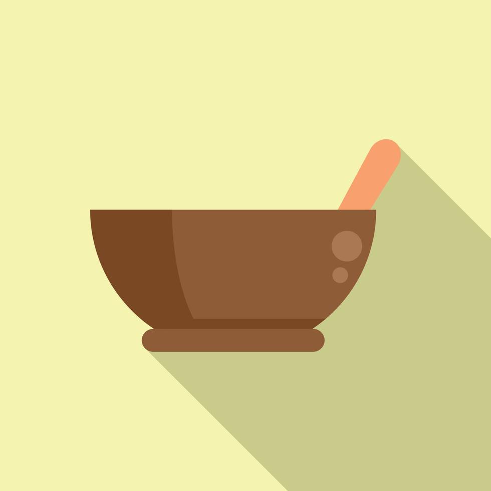 Medical bowl icon flat vector. Cough throat vector