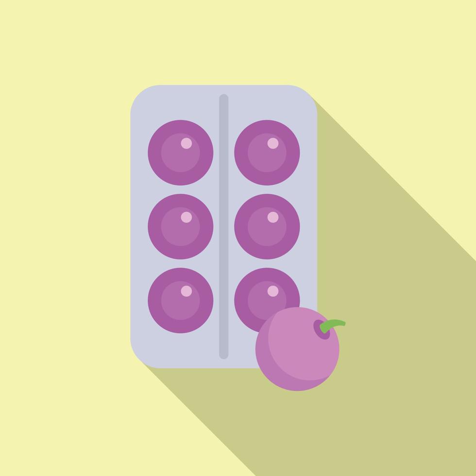 New cough drops icon flat vector. Medical drop vector