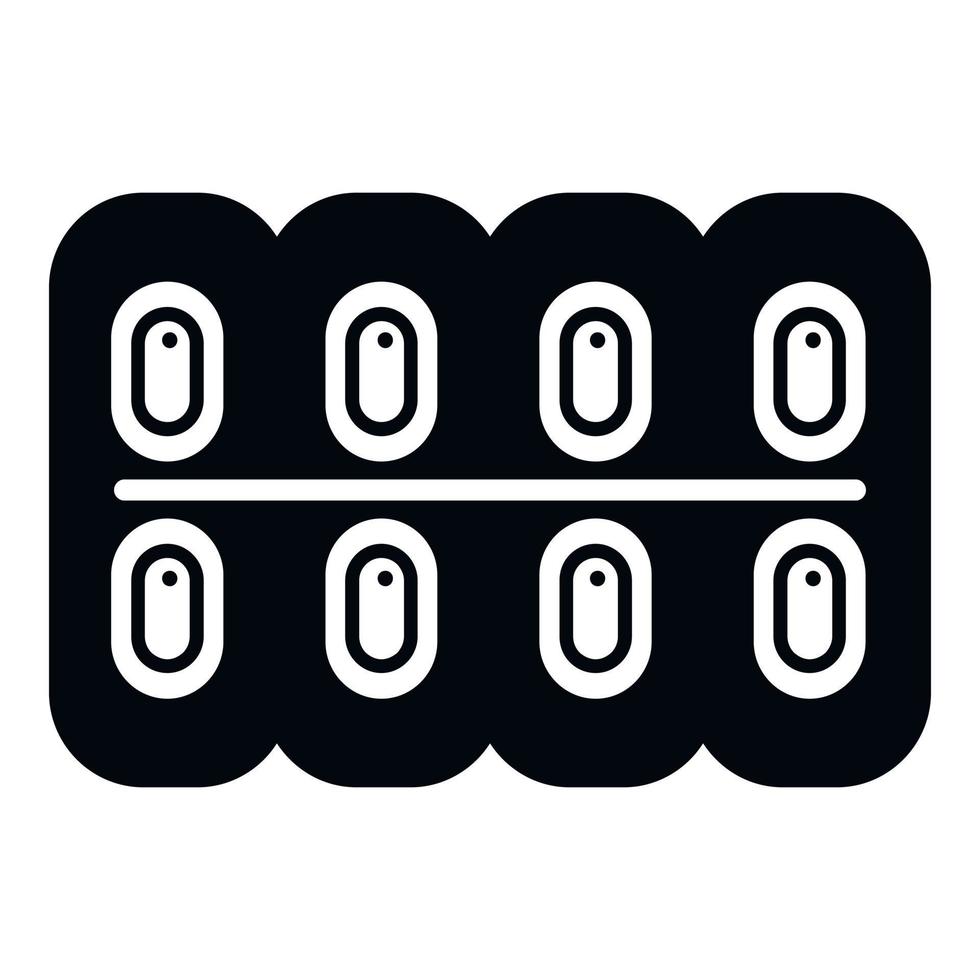 Vitamin pill icon simple vector. Sore remedy vector
