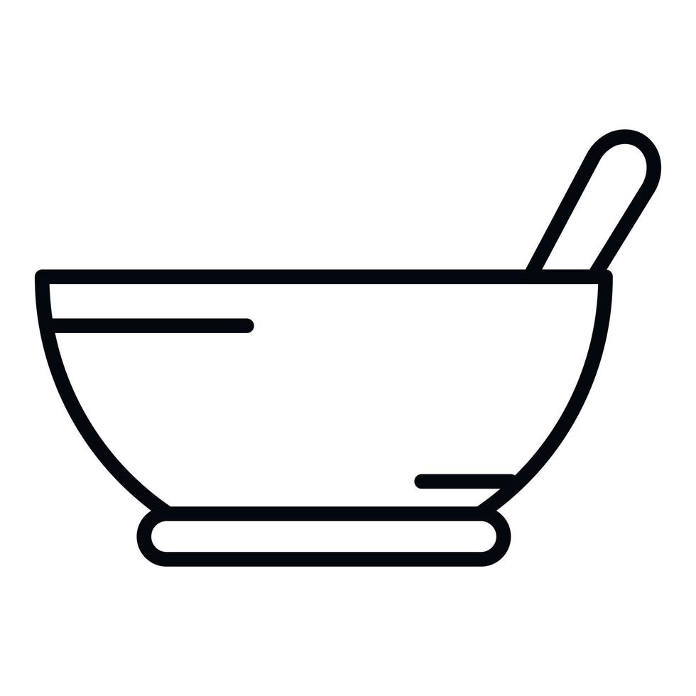 Medical bowl icon outline vector. Cough throat vector